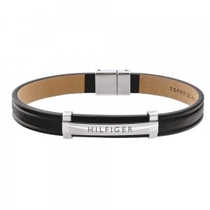 promo Tommy Hilfiger Jewelry Bracelet pour Homme en Cuir Noir - 2790161