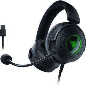 promo Razer Kraken V3 - Casque Gaming USB Filaire avec Razer Chroma RGB (Haut-parleurs TriForce de 50mm, Son Spatial THX, Microphone Amovible Cardioïde HyperClear) Noir