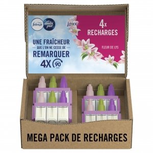 promo Febreze 3Volution Fleur De Lys Recharge Pour Désodorisant Électrique 4x, 3 Parfums En Alternance Pour Éliminer Les Odeurs