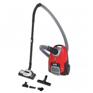 promo Hoover HE510HM Aspirateur Traineau avec Sac, Puissant, Silencieux 65dBA, Brosses Tous Sols et Special Parquet, Puissance Variable, 4L, 700W, Tube extensible, Accessoires Embarqués, Rouge Tulipe