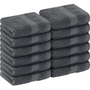 promo Utopia Towels - Lot de Serviettes de Luxe 30 x 30 CM Gris - Serviettes de Toilette et Gants de Toilette en Flanelle très absorbants (Lot de 12)