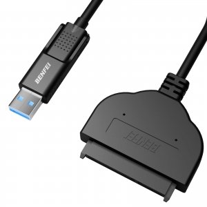 promo BENFEI Adaptateur USB vers SATA, 2-en-1 USB 3.0 / USB C vers SATA III Adaptateur de Disque Dur, Compatible pour Disque Dur et SSD 2,5 Pouces