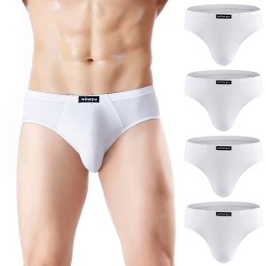 promo wirarpa Slip Homme Elasticité Microfibre sous Vetement Lot de 4 Blanc Taille 3XL