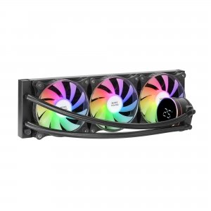 promo MARSGAMING ML-LCD360, Refroidissement Liquide AIO, TDP 600W, 3x Ventilateurs FDB ARGB 120mm, Écran LCD avec Surveillance de la Température, Pompe Opti-Chamber 3ème Gén, Multisocket Universel, Noir