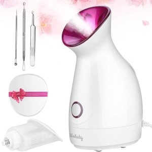 promo Vapeur Visage Vaporisateur Sauna Spa Facial Chaude Nano Ionique, Wolady Visage Steamer Humidificateur Appareil Outils Nettoyage Pores Comedon Ponit Noir Soins Personnels De Peau