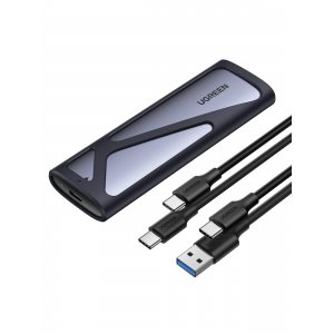 promo UGREEN Boîtier SSD M.2 NVME SATA USB 3.2 Gen 2 10Gbps 2To Adaptateur M.2 NVME NGFF 2230 2242 2260 2280, 2 Câbles Fournis USB C vers USB C et USB C vers USB A Supporte Trim UASP