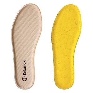 promo Knixmax Semelles Mémoire de Forme Confort, Semelles de Chaussures Femme de Homme, Absorption des Chocs et Un Amorti pour, Respirant M-Beige 44EU