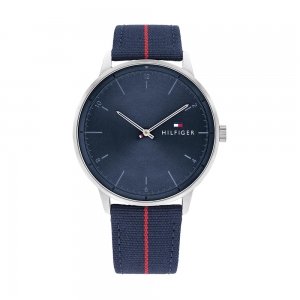 promo Tommy Hilfiger Montre Analogique à Quartz pour homme avec bracelet en nylon Bleu Marin - 1791844