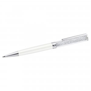 promo Swarovski Stylo à bille Crystalline, Blanc, Métal chromé