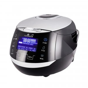 promo Yum Asia Sakura Cuiseur à riz avec bol en céramique et logique floue avancée, (8 tasses, 1,5 litre), 6 fonctions de cuisson du riz, 6 fonctions multicuiseur, écran LED Motouch, 220-240V