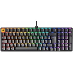 promo Glorious Gaming GMMK 2 Full Size (96%) - Clavier de Jeu mécanique, Cadre Aluminium, Personnalisable, Capuchons de Touches doubleshot, switches Fox, RGB, Disposition AZERTY française - Noir