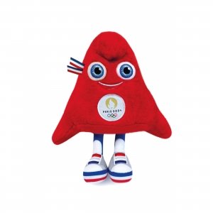 promo Doudou et Compagnie Mascotte Officielle des Jeux Olympiques et Paralympiques de Paris 2024, Peluche Phryge Olympique en Sachet, 23 cm, JO2408