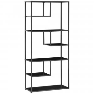 promo HOMCOM Bibliothèque étagère de Rangement à 7 Niveaux Cadre en Acier Style Industriel pour Salon Chambre Cuisine - 83 x 34 x 180 cm