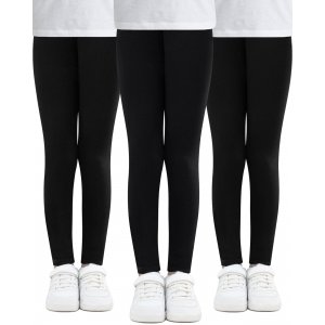 promo Adorel Leggings Long Coton Uni Pantalon Fille Lot de 3 Noir 12-14 Ans (Taille Fabricant: 170)