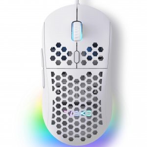 promo Dierya × TMKB M1SE Souris Gamer pour PC, avec capteur Optique 12800 DPI Gaming Mouse, 6 Boutons programmables, RGB Personnalisable, Ergonomique Souris Filaire Ordinateur - Blanc