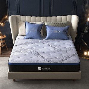 promo Avenco Matelas 140×200, Épaisseur 24cm, Matelas Ressorts Ensachés Indépendants, 3 Zones de Confort, Mémoire de Forme en Gel, Matelas en Mousse de Fibre de Bambou, Parfait Soutien, Fermeté Modérée