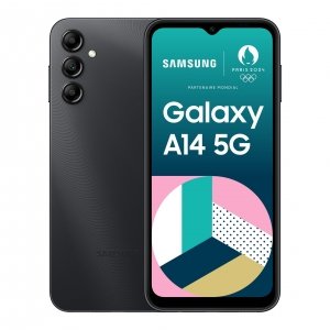 promo SAMSUNG Galaxy A14 5G, Téléphone portable 128 Go Noir Téléphone Intelligent (Android sans carte SIM)