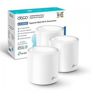 promo TP-Link Deco WiFi 6 Mesh AX3000Mbps Deco X50(3-pack), Système WiFi 6 pour Toute la Maison, Couverture de 550㎡, Installation Facile, Contrôle Parental, Compatible avec toutes les Box Fibre