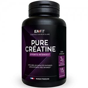 promo Pure Creatine - EAFIT - Creatine Monohydrate Gelule - Prise de Muscle, Musculation - Améliore les capacités physiques 3 g de Créatine Monohydrate par jour - Creatine Gelules 90