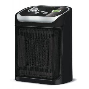 promo Rowenta Mini Excel Eco Safe Chauffage soufflant céramique, Radiateur électrique, Chauffage d’appoint, Sécurité renforcée, Puissant, Silencieux, Compact SO9266F0, Noir