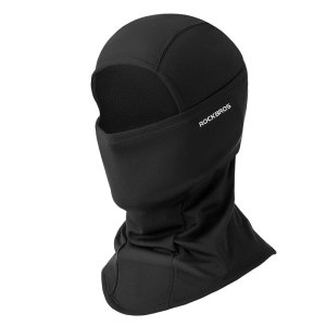 promo ROCKBROS Cagoule Moto Polaire Balaclava Hiver Tour de Cou Homme Femme Coupe-Vent Respirant Thermique Motif/Filtre Masque pour Vélo Ski Running Snowboard Chaud sous Casque 9 Couleurs-Noir