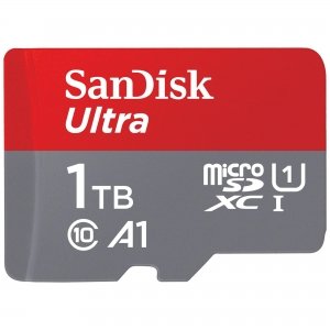 promo SanDisk 1To Ultra microSDXC, carte micro sd + adaptateur SD, UHS-I, jusqu'à 150 Mo/s, micro SD carte pour votre smartphone et Tablet, avec des performances applicatives A1, Class 10 U1, Full HD Video