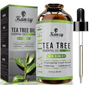 promo Kanzy Huile Essentielle Tea Tree Bio 60ml Naturelle Vegan Huile Arbre à Thé pour le Visage, Ongles et les Soins de la peau Huile