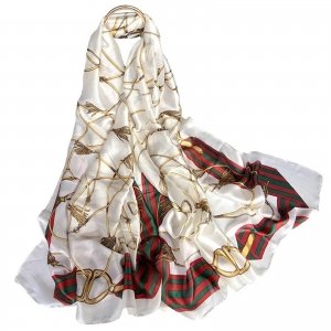 promo Silk Scarf Femme Shawl White Neckerchief Head Wrap Femme Beach Shawl Vintage Bridal Mousseline Musulman Colorful Cloth Décorations Scarf Ceinture Shawl Marron