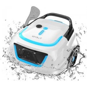 promo WYBOT Robot Piscine sans Fil avec 120 Minutes de Nettoyage, 2,5-h-Charge-Rapide Indicateur LED Filtre à Deux Couches Aspirateur Piscine Hors Sol