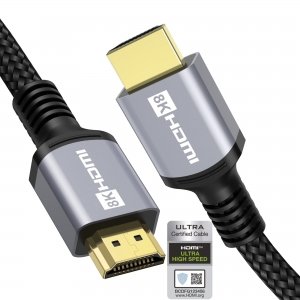 promo Anhuicco 4K 8K Câble HDMI 2.1 Certifié 2m 48Gbps 10K 30Hz 8K 60Hz 4K 120Hz 2K 240Hz Full HD 7680P ALLM VRR FreeSync Arc eARC Dolby HDR10+ HDCP 2.3 Supporte PS5 Soundbar Juegos 8K TV