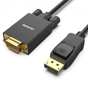 promo BENFEI Câble DisplayPort vers VGA, adaptateur mâle vers mâle, plaqué or, pour Lenovo, Dell, HP, Asus et autres marques, 1,8 m