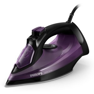 promo Philips Série 5000 Fer à Vapeur - Puissance 2 400 W, Débit Vapeur Continu 45 g/min, Effet Pressing 180 g, Semelle SteamGlide Plus Anti-Rayures, Système Anti-Goutte, Réservoir 320 ml (DST5030/80)