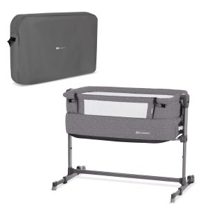 promo Kinderkraft NESTE UP Lit bébé cododo, Lit bebe avec matelas de la naissance, Réglage de la hauteur, Facile adapter au lit du parent, Pieds réglables, Sac de Transport inclus, Gris