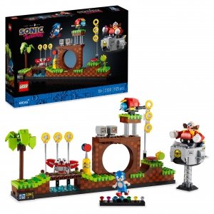 promo LEGO 21331 Ideas Sonic The Hedgehog - Green Hill Zone, Niveau du Jeu Vidéo, Kit de Construction, Idée Cadeau (Exclusivité Amazon)