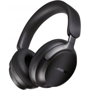 promo Bose QuietComfort Ultra Casque sans fil à réduction de bruit avec audio spatial, Casque supra-aural avec micro intégré, jusqu’à 24 h d’autonomie de la batterie, Noir