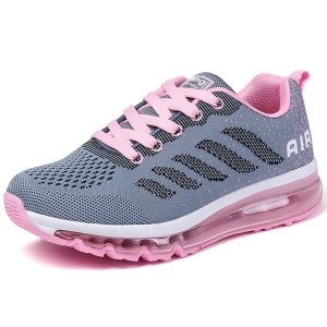 promo gojiang Chaussures de Course Homme Femme Chaussures de Sport Rrunning Baskets Légères Respirant Antidérapant Sneakers Gym Fitness Outdoor Running Casual Graypink-40