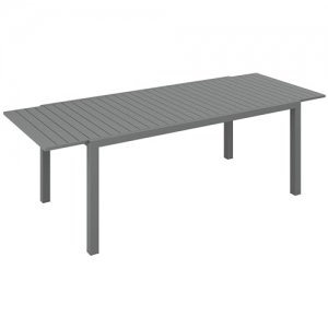 promo Outsunny Table de Jardin Extensible Table Tables à Manger de patio en aluminium rectangulaire pour 6-8 Personnes, Charge Max. 50kg, dim. 180/240L x 94l x 73H cm, Gris foncé