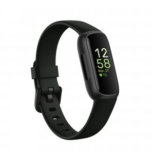 promo Google Fitbit Inspire 3 Bracelet d’activité sport et santé avec jusqu’à 10 jours d’autonomie de batterie et compatible avec Android et iOS, Parme, Noir intense