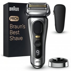 promo Braun Series 9 PRO+ 9517s, Rasoir Électrique Pour Homme, 5 Éléments De Rasage, Tondeuse De Précision Intégrée, Base De Recharge, Étanche, 60 Min D'autonomie, Fabriqué En Allemagne, Argent