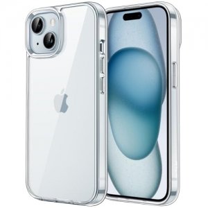 promo JETech Coque pour iPhone 15 6,1 Pouces, Anti-Jaunissement Étui de Protection Antichoc, Housse Anti-Rayures Dos Transparente (Transparente)