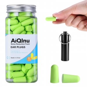 promo AiQInu Bouchon D'oreille,60 Pairs Bouchon Oreilles Bruit SNR 38 dB,Réutilisables Boule Quies en Éponge Souple, Bouchons Doreilles Anti Bruit pour Dormir, Ronfler, Travailler, Voyager, Fitness Vert