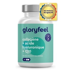 promo Collagene Marin + Acide Hyaluronique & Q10, Enrichi en Zinc, Magnésium, Vitamines B12, D3, A & C, 60 Capsules, Complexe Collagène Premium pour la Peau, les Cheveux & les Articulations*, Sans Additifs