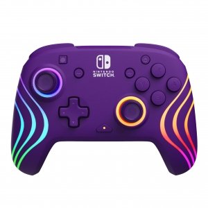 promo Official Afterglow Wave Wireless Controller Nintendo Switch - Purple