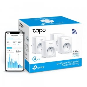 promo Tapo Prise Connectée WiFi, Suivi de consommation, 16A Type E, compatible avec Alexa et Google Home, Contrôler le radiateur, le chauffage, Économie d'énergie, Commande vocale, Tapo P110(4-pack)(FR)