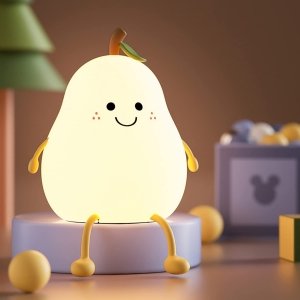 promo Comely Veilleuse Enfant, 7 Couleurs Rechargeable Veilleuse Bébé Lampe avec Fonction Minuterie, Silicone Lampe de Chevet Tactile pour Enfants Adulte Chambre Décoration Cadeau Nouveau-né