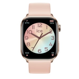 promo Ice-Watch - ICE smart 2.0 Rose-Gold Nude - Montre connectée rose avec bracelet en silicone rose pour femme - 022538 (1,96 pouces)