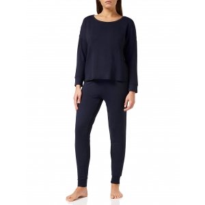 promo Iris & Lilly Ensemble de vêtements de détente légers, Sweat-Shirt et Pantalon de Jogging Femme, Bleu, 42