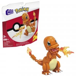 promo MEGA Pokémon Figurine Action Salamèche 14 cm, Jeu De Briques De Construction pour Enfants Et Adultes, Modèle Pokémon À Collectionner avec 180 Pièces, Jouet pour Enfant de 7 Ans et Plus, GKY96