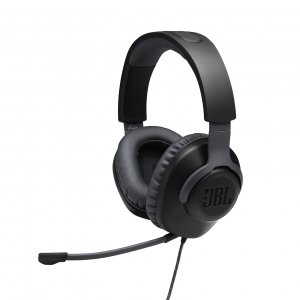 promo JBL Quantum 100 – Casque gaming filaire avec micro détachable – Accessoire gamer léger et confortable – Compatible avec plusieurs plateformes – Couleur : Noir