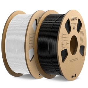 promo JAYO PLA Filament 1,75 mm, PLA Filament d'imprimante 3D, Précision dimensionnelle +/- 0,02 mm, Bobine de 1,1 kg, Lot de 2, PLA 2,2 kg, Noir + Blanc